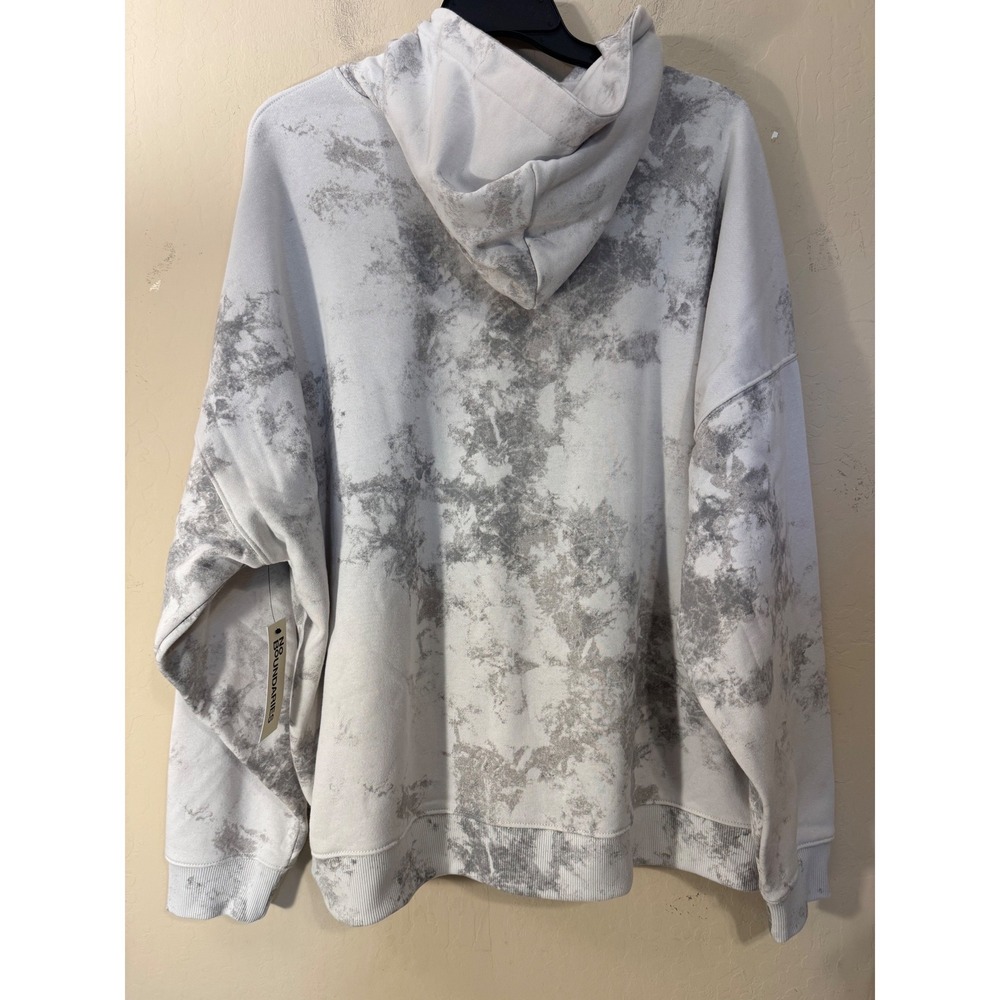 No Boundaries Hoodie Men 3XL Gray Tie Dye Sweatshirt Streetwear NEW - Picture 5 of 7